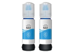 Epson EcoTank ET-2840 Special Edition Cyan 2-pack 522 Ink Tank