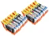 Canon 225 and 226 12-pack 2 large black 225, 2 black 226, 2 cyan 226, 2 magenta 226, 2 yellow 226, 2 grey 226