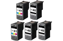 Canon 40 and 41 5-pack 3 black 40, 2 color 41