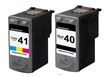 Canon PG-40 and CL-41 2-pack 1 black 40, 1 color 41