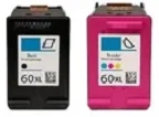 HP 60 and 60XL 2-pack 1 black 60xl, 1 color 60xl
