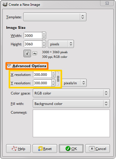 image editor dpi and image size