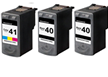 Canon 40 and 41 3-pack 2 black 40, 1 color 41