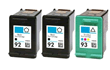 HP Photosmart C3190 3-pack 2 black 92, 1 color 93