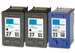 HP Officejet 5600 3-pack 2 black 27, 1 color 22