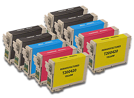 Epson 200 and 200xl 10-pack 4 black 200xl, 2 cyan 200xl, 2 magenta 200xl, 2 yellow 200xl