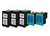 HP Deskjet C4345 5-pack 3 black 74XL, 2 color 75XL