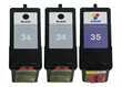 Lexmark X3550 3-pack 2 black 34, 1 color 35