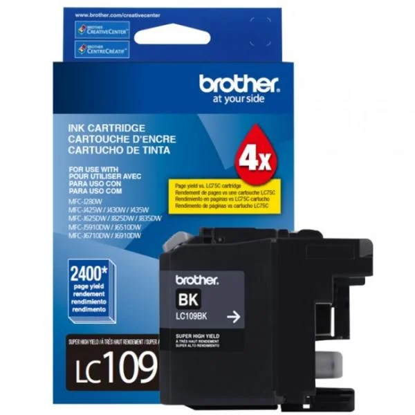 Brother LC-109 and LC-105 black LC109bk super high yield cartridge