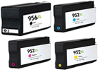 HP 956XL and 952XL high capacity 4-pack 1 black 956XL, 1 cyan 952XL, 1 magenta 952XL, 1 yellow 952XL