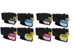 Brother MFC-J805DW XL 8-pack 2 black LC3033, 2 cyan LC3033, 2 magenta LC3033, 2 yellow LC3033